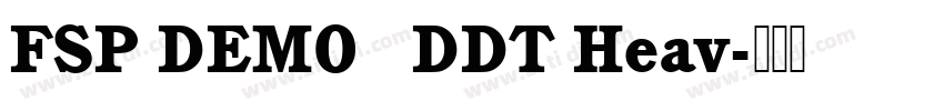 FSP DEMO   DDT Heav字体转换